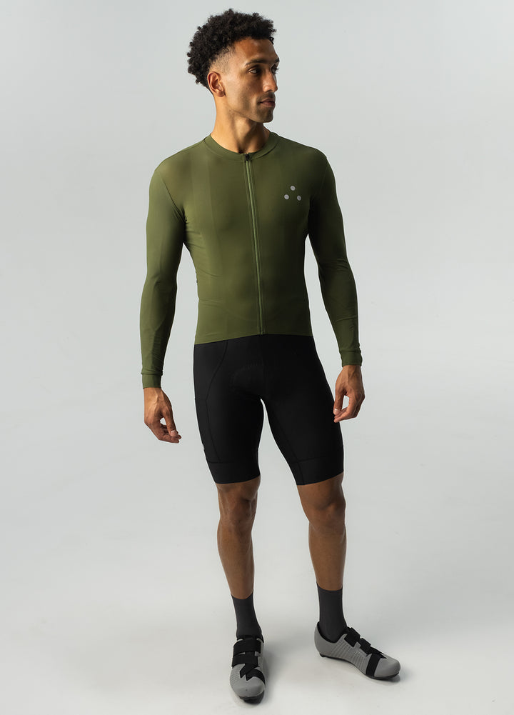 Men's Fluid Long Sleeve Jersey - Hunter Green