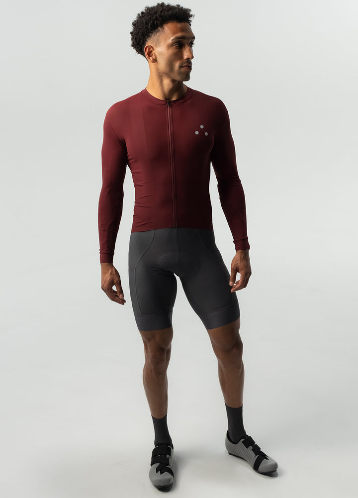 Men's Fluid Long Sleeve Jersey - Maroon