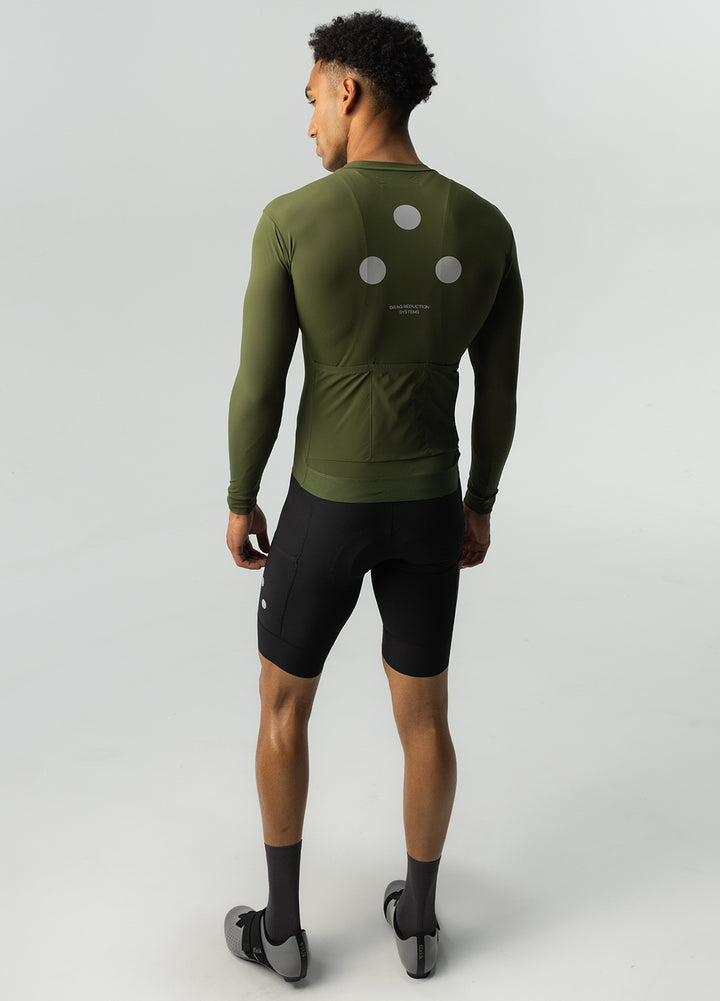 Men's Fluid Long Sleeve Jersey - Hunter Green