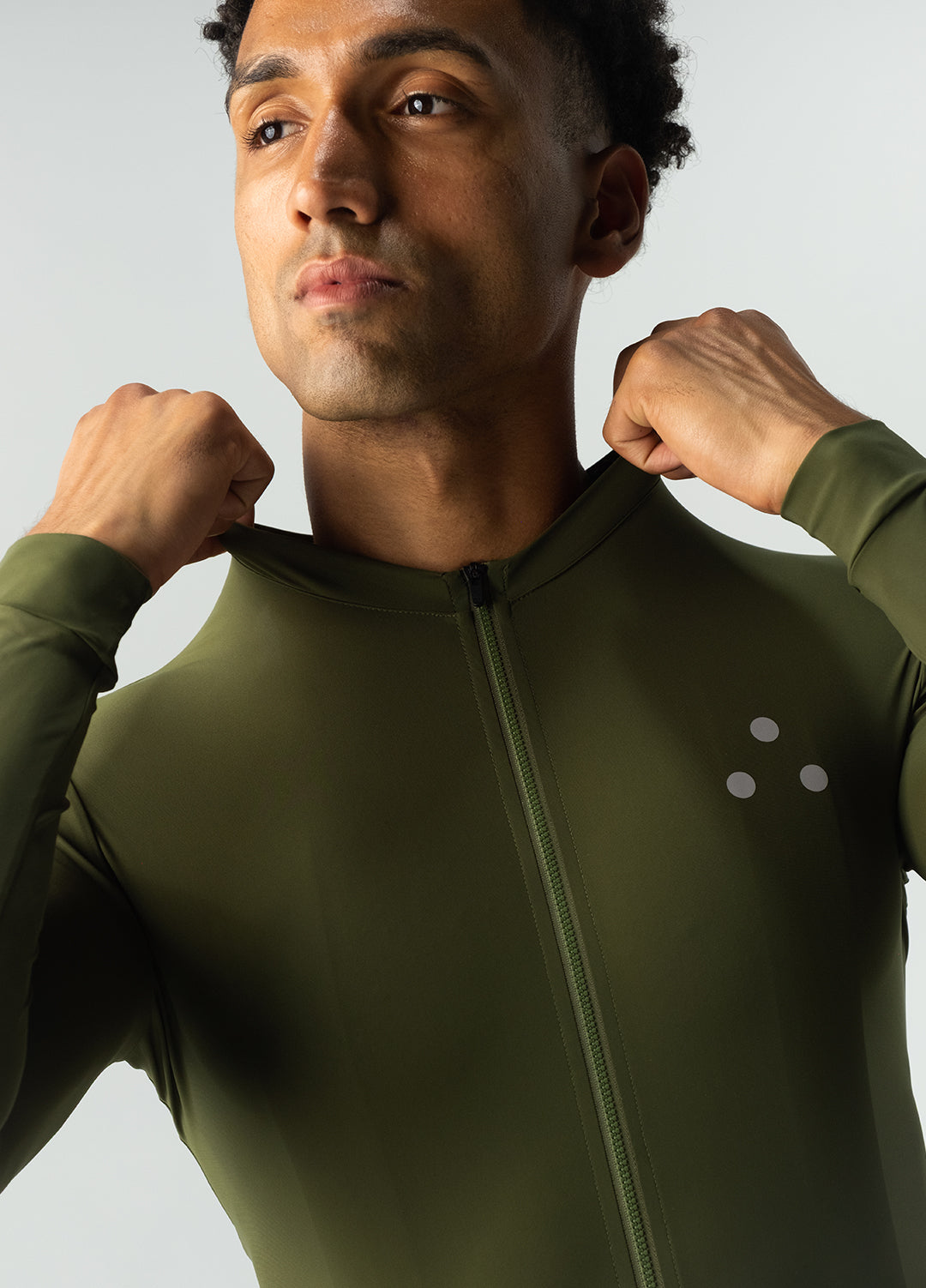 Men's Fluid Long Sleeve Jersey - Hunter Green