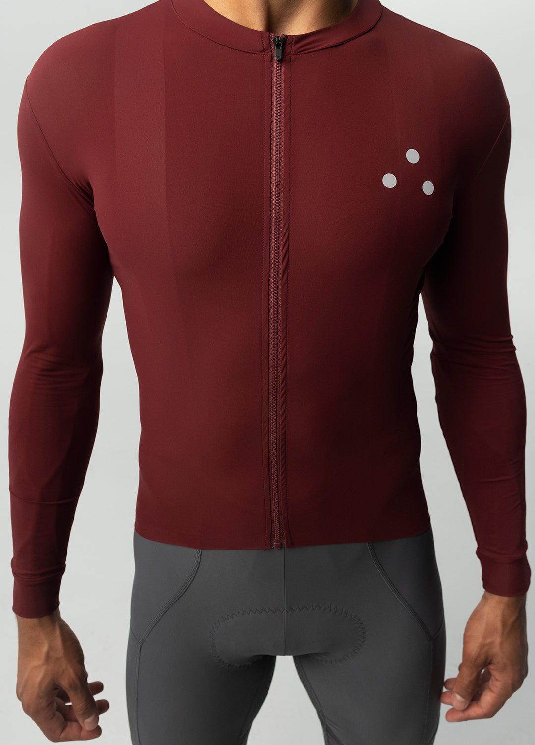 Men's Fluid Long Sleeve Jersey - Maroon