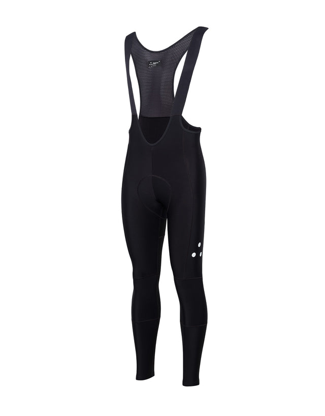 Black DRS long thermal cycling bib pants on a white background